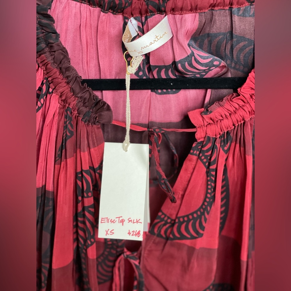 NWT Natalie Martin Elise Top in size XS. Ament Oxblood color. - Picture 2 of 6